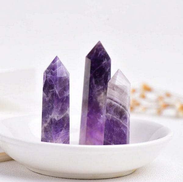 Amethyst Crystal Point Wand Tower