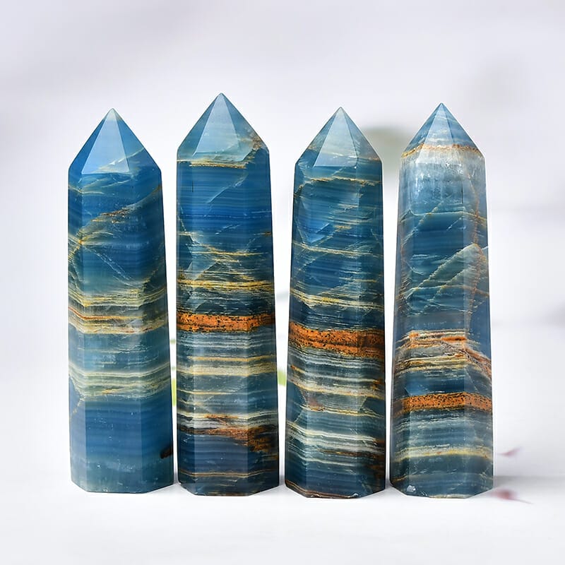 Blue Onyx Crystal Point Tower