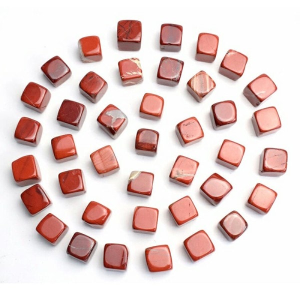Red Jasper Tumbled Cube Stone